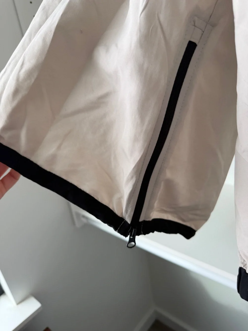 Brooklyn Cloth Beige Hooded Jacket with Black Trim - Picture 4 of 6